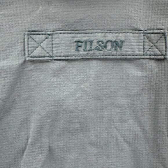 Filson Blue Nylon Long Sleeve Button-Up Shirt XS Mens Lightweight & Durable - Picture 3 of 7